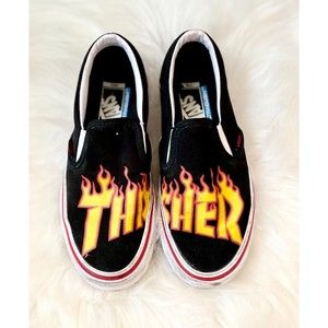 Vans Thrasher Black Flame Slip On